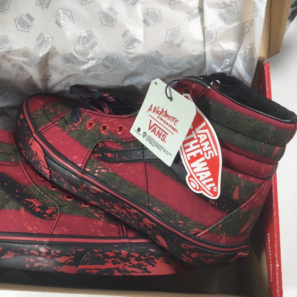 VANS Sk8-Hi A Nightmare on Elm Street Freddy Krueger - Men's Size 10